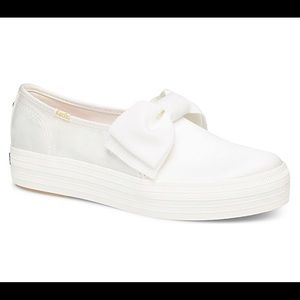 NWT Keds kate spade Triple Decker Satin Bow Size 8